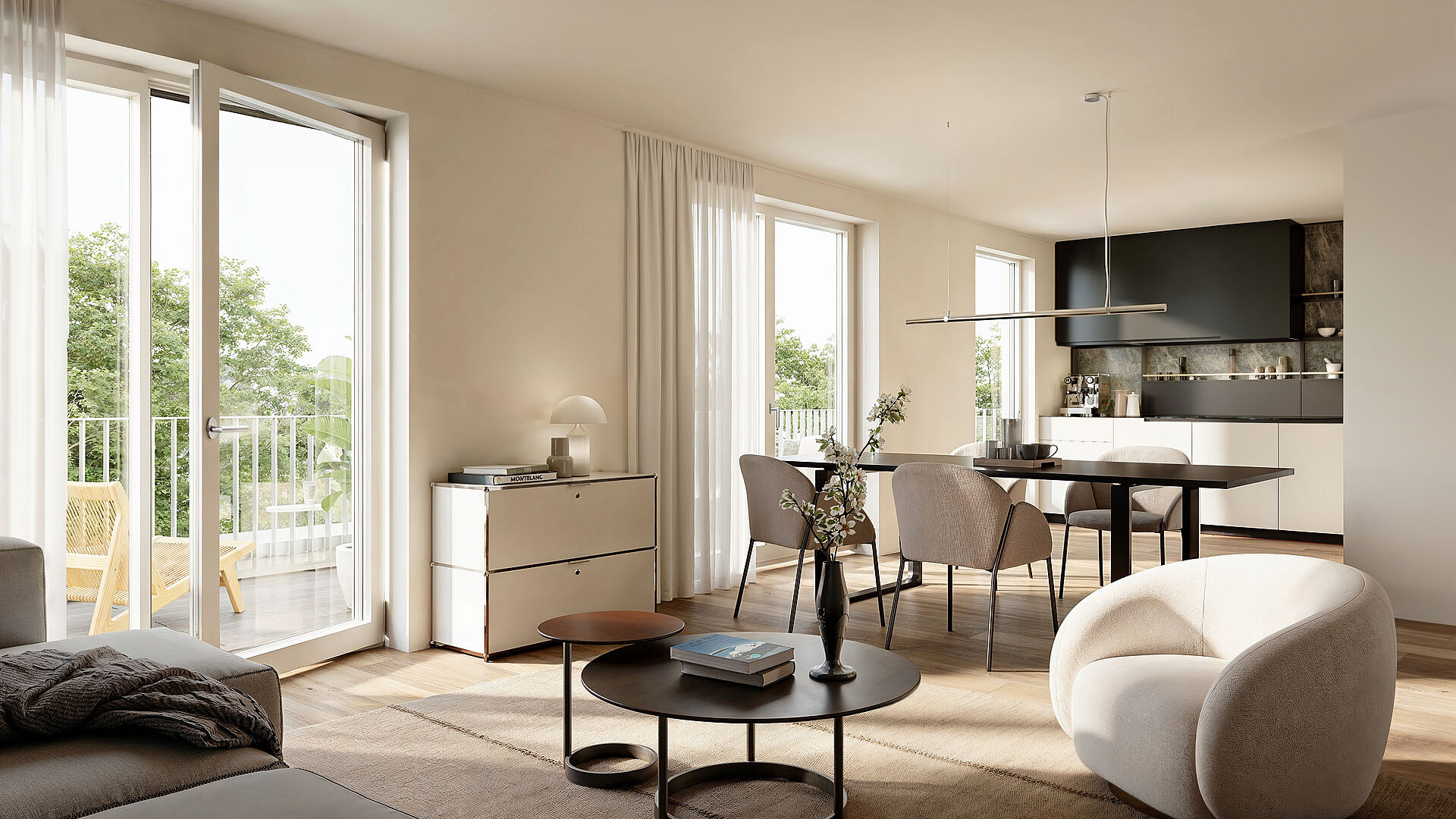 Durchdachte 2 Zimmer mit Terrasse und Gartenzugang