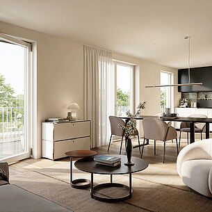 Durchdachte 2 Zimmer mit Terrasse und Gartenzugang
