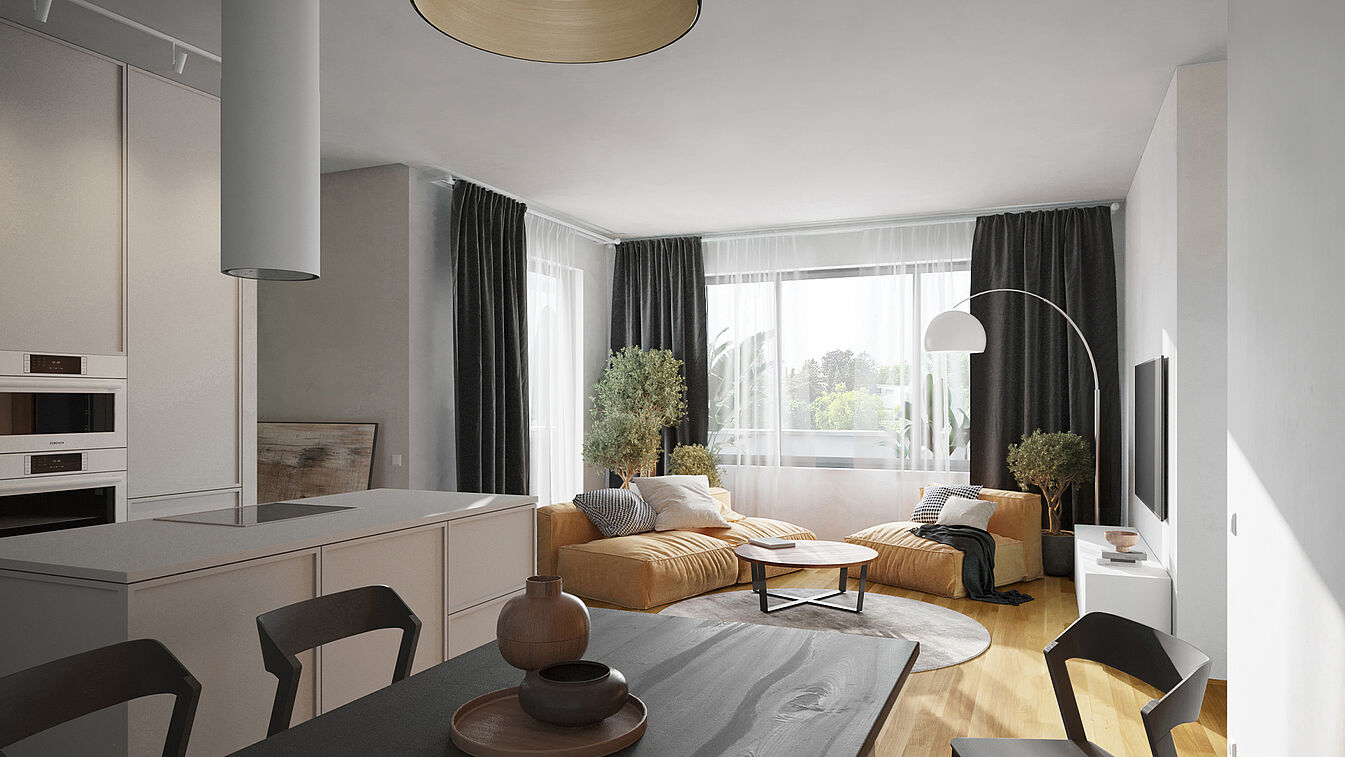 Maisonette mit Dachterrasse &ndash; gesundes Wohnen auf zwei Ebenen