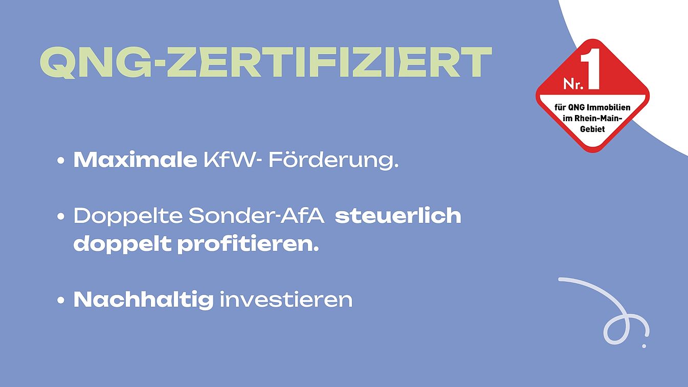 QNG-Kapitalanlage: 3-Zimmer-Erdgeschosswohnung mit Garten